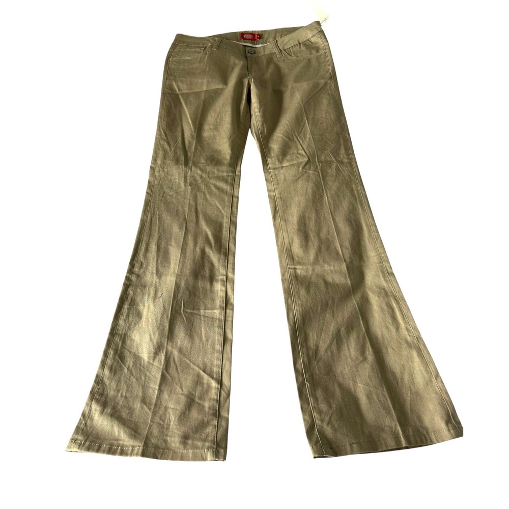 Dickies Khaki Tan Low Rise Flare Leg Workwear Trousers Pants Size 9